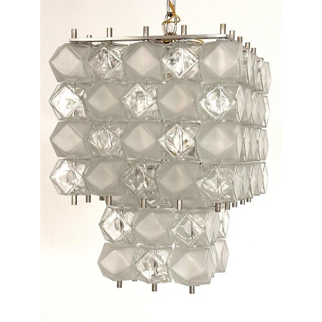 Mid-Century Modern Italian Murano Glass Geometric Pendant by Interlux, 1960s For Sale - Image 6 of 17