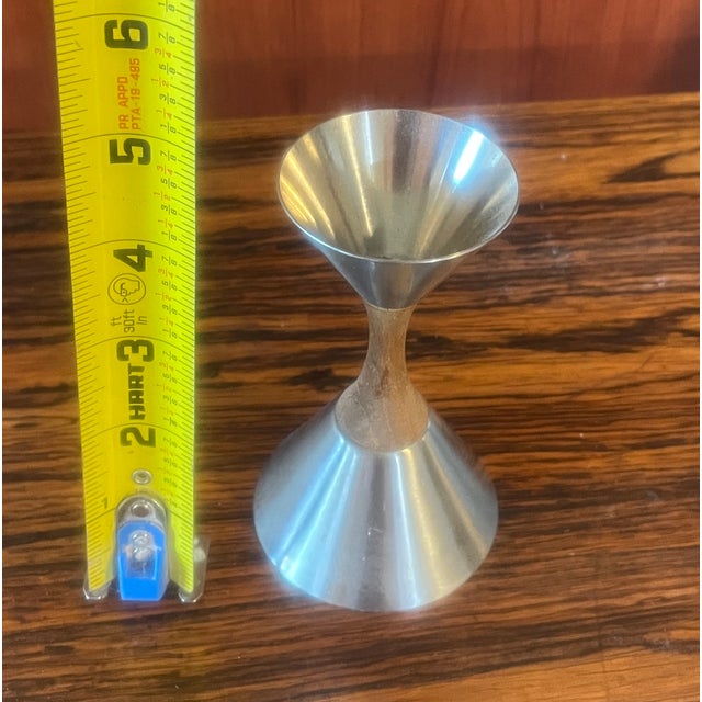 1960s Vintage Mid-Century Modern Arthur Salm Swedish Stainless Steel & Teak Bell For Sale - Image 5 of 5