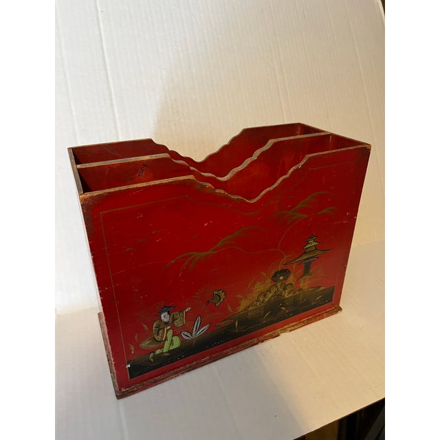 Early 20th Century Chinoiserie Letter Holder Desk Accessory For Sale - Image 5 of 7
