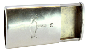 Silver Matchbox with Monogram Engraving and Slide Opening System