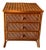 Vintage Wicker Bedside Table with Drawers For Sale
