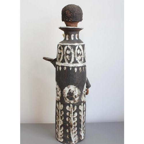 Albert Thiry, Robed Figure' French Stoneware Sculpture1960s, Stoneware For Sale - Image 6 of 18