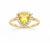 Modern Natural Yellow Sapphire 0.75cts & Diamond 0.15cts Ring in 18k Gold For Sale - Image 3 of 6