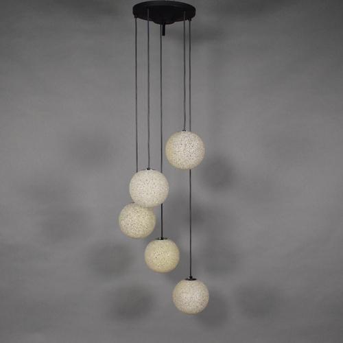 Dutch Five-Globe Pendant Lamp, 1970s For Sale - Image 13 of 16