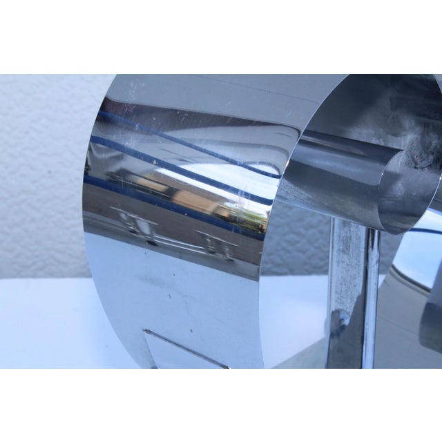 Silver Fred Farr for Revere Chrome Art-Deco Magazine Holder For Sale - Image 8 of 11