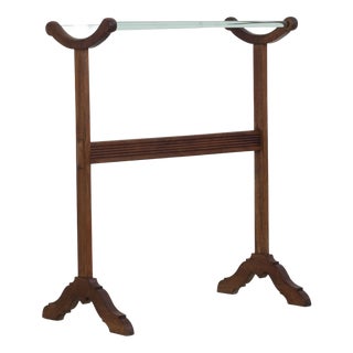 Freestanding Towel Rack in Wood with Glass Rods, 1920s For Sale