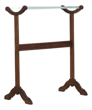 Freestanding Towel Rack in Wood with Glass Rods, 1920s