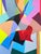 A 1960s abstract acrylic on canvas painting by the American artist Halim Scott (1925-1997). Painted during the late 1960s...