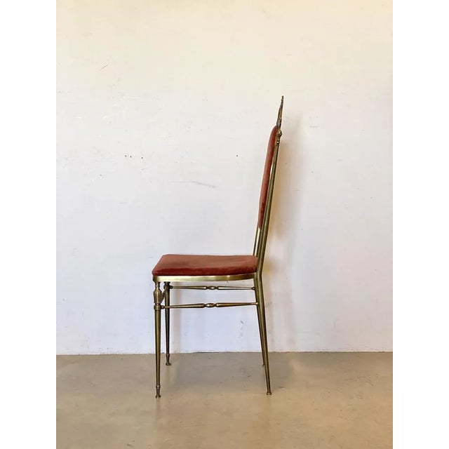 Metal Vintage Brass Chair, 1950s For Sale - Image 7 of 13