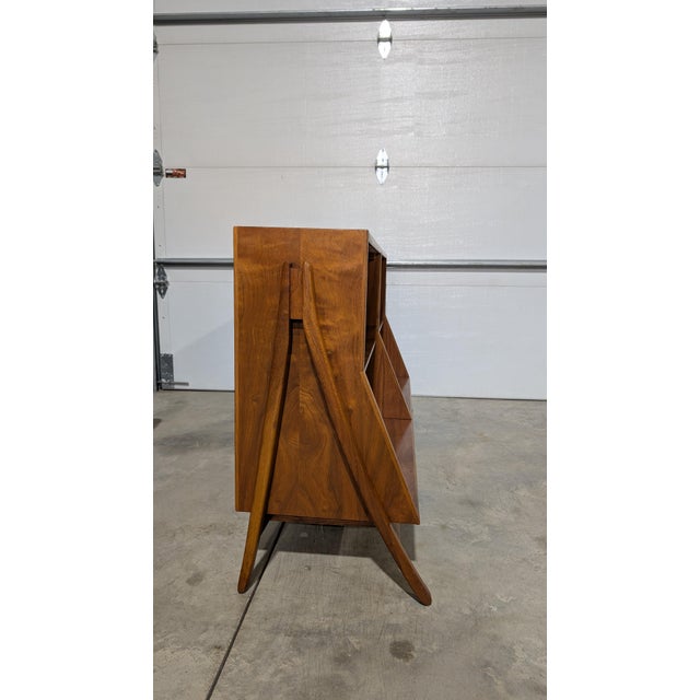 Mid-Century Modern 1960s Kipp Stewart & Stewart McDougall for Drexel Declaration Walnut Bookcase For Sale - Image 3 of 11