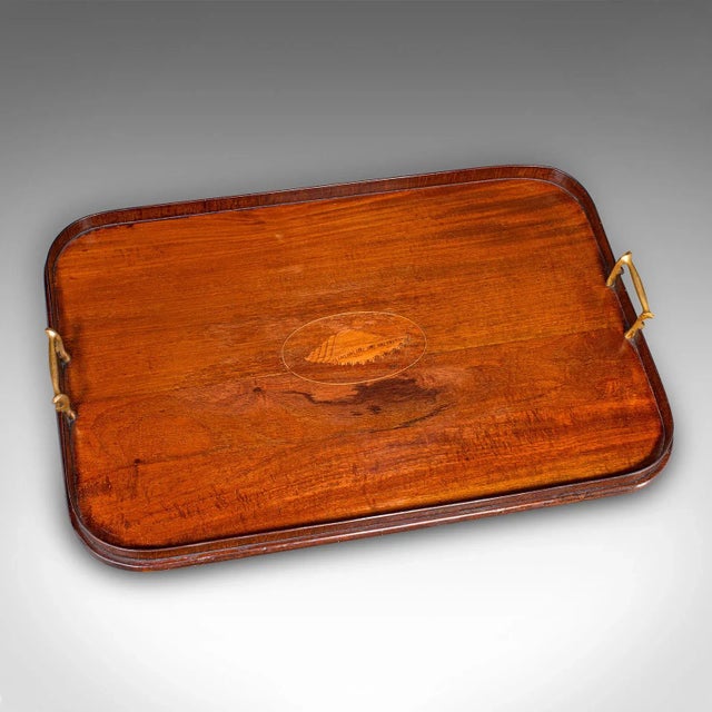 Antique Serving Platter, English Afternoon Tea Tray, Georgian Revival, Edwardian For Sale - Image 6 of 10