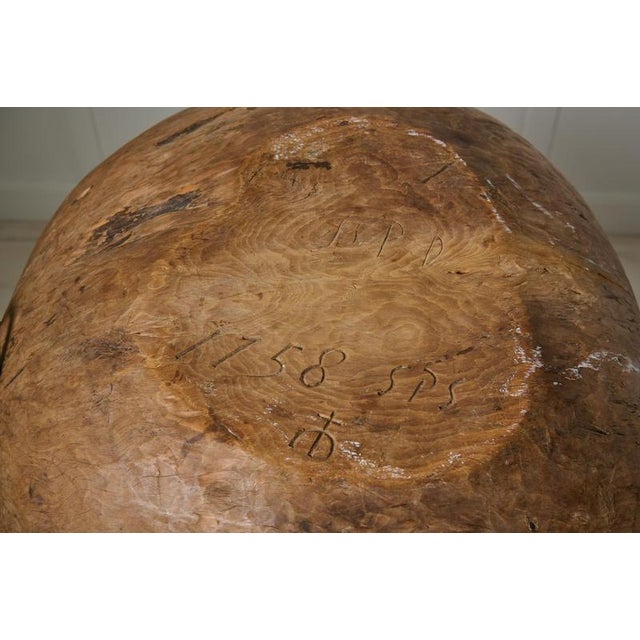 Brown Large Northern Swedish Wooden Bowl in Birch Root, Mid-1700s For Sale - Image 8 of 11
