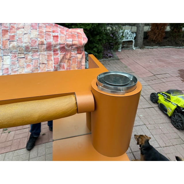 Brown Vintage Postmodern Sculptural Bar Console in the Style of Paul Evans For Sale - Image 8 of 11