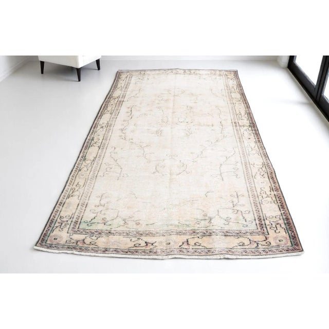 1950s Vintage Anatolian Floral Carpet For Sale - Image 5 of 9