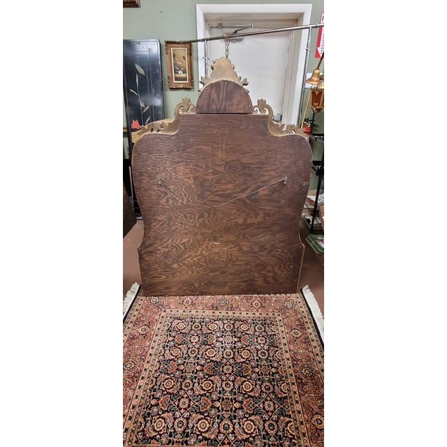 Large Antique French Style Mantel Mirror For Sale - Image 9 of 9