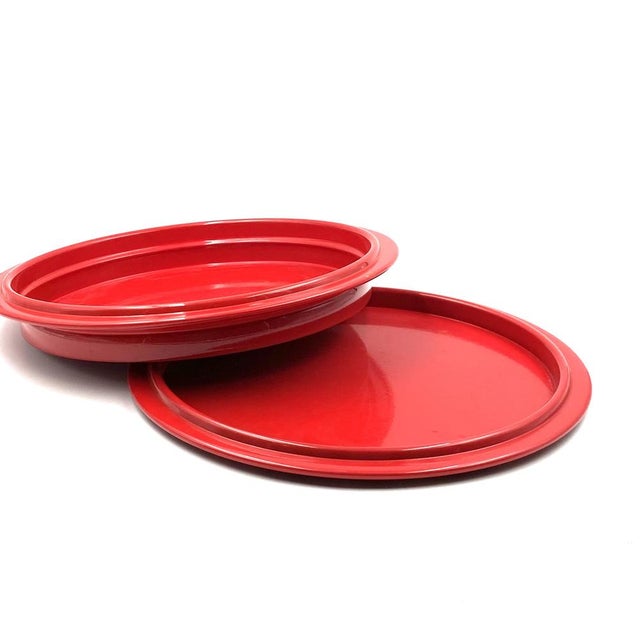 Red Red Centerpiece / Tray by Gianfranco Frattini, Italy, 1970s For Sale - Image 8 of 17