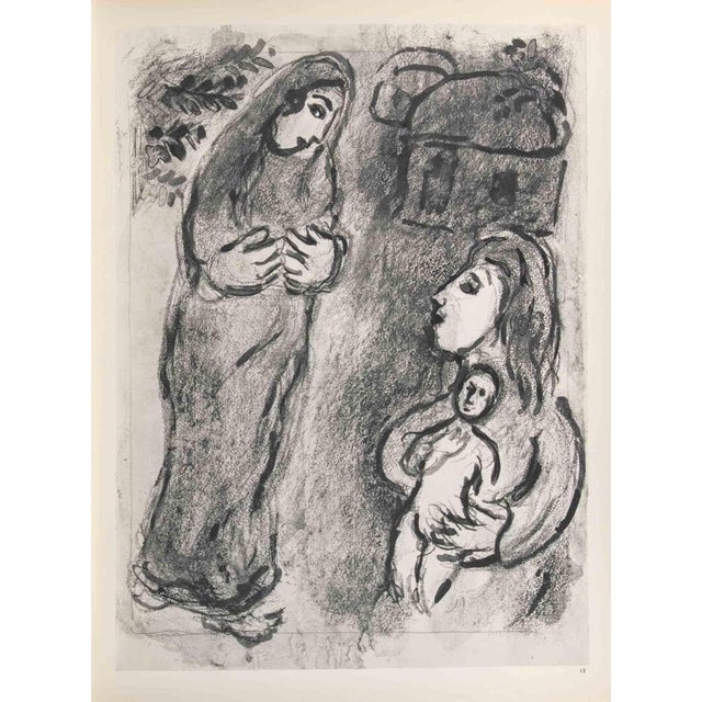 Modern Marc Chagall, Agar, Sarah's Servant, Héliogravure, 1960 For Sale - Image 3 of 3
