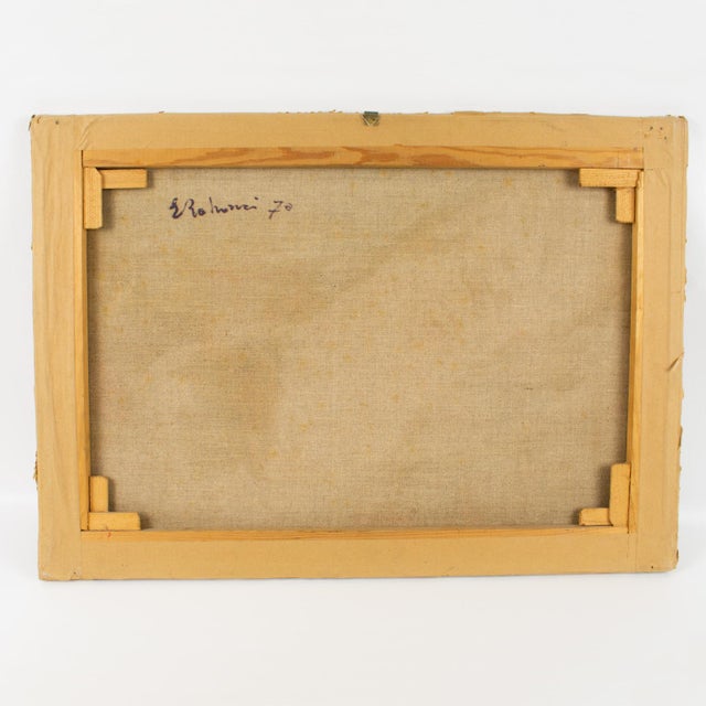 Modern Orange Nude Oil on Canvas Painting, 1970 For Sale - Image 15 of 17