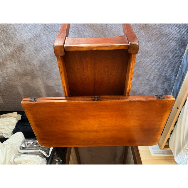 American Vintage Cushman Colonial Creations Rock Maple Pivot-Top Game Table - Model 3-35 For Sale - Image 3 of 12