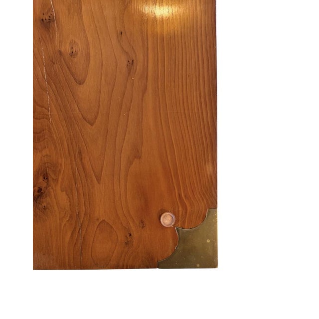 Burr Maple Campaign Drawers with Brass Motifs, 1970, Set of 2 For Sale - Image 13 of 18