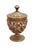 This unique item is a pair of vintage folk-art lidded chalices or decorative urns built entirely over a structural core of...