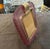 Pink 1990s Barovier Style Art Deco Pink Murano Glass and Brass Picture Frame For Sale - Image 8 of 9
