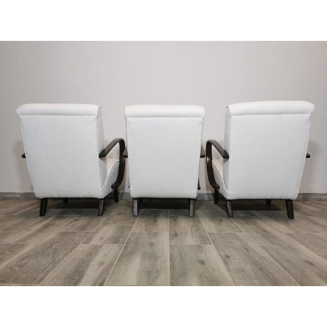 Wood Armchairs by Jindrich Halabala, 1940s, Set of 3 For Sale - Image 7 of 18