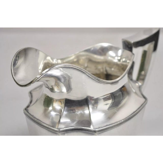 International Silver Vintage Wilcox Sp Co Art Deco Silver Plated Bulbous International Water Pitcher For Sale - Image 4 of 9