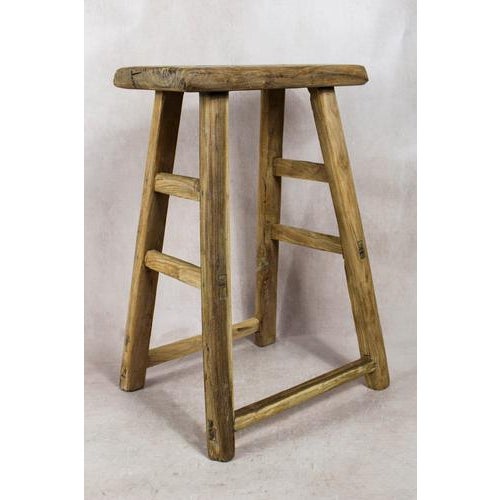 Add timeless charm to your home with the Vintage Rustic Elm Wood Stool . This beautiful, handcrafted piece made from...