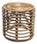 Vintage Cylindrical Rattan and Bamboo Stool attributed to Tito Agnoli, 1960s For Sale