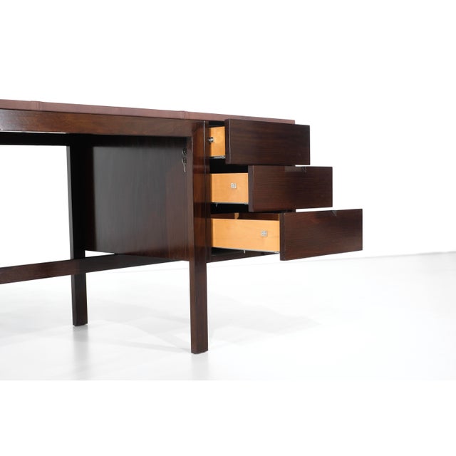 Canaan Desk in Wood and Leather by Marcel Breuer for Gavina, Italy, 1950s For Sale - Image 12 of 18