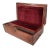 19th C. English Mahogany Campaign Style Portable Lap Desk Writing Box For Sale