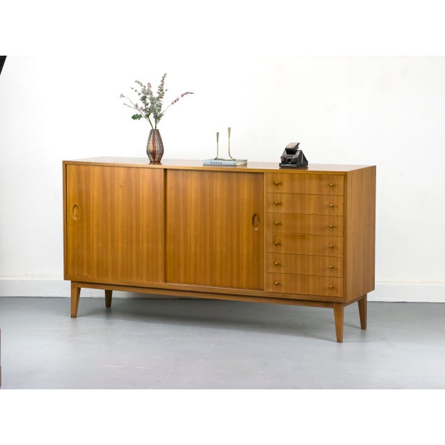 Mid-Century Walnut Sideboard by Georg Satink for WW Möbel, 1950s For Sale - Image 16 of 18