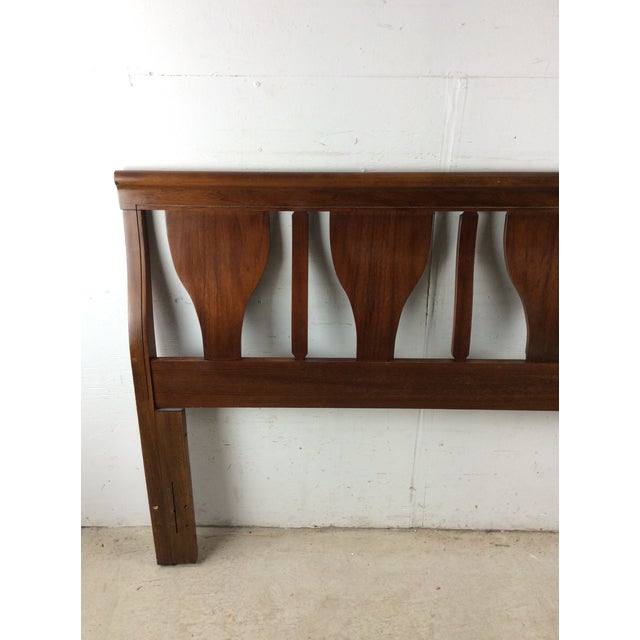 1960s Mid Century Modern Full Size Headboard With Bentwood Details For Sale - Image 5 of 18