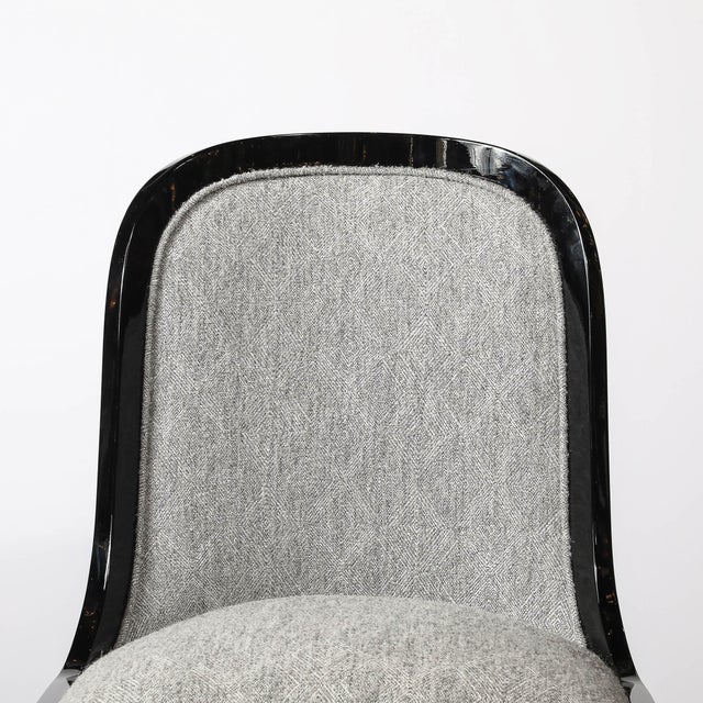 Mid-Century Modern Documented "Regina Side Chair" in Black Lacquer by Karl Springer For Sale - Image 3 of 13