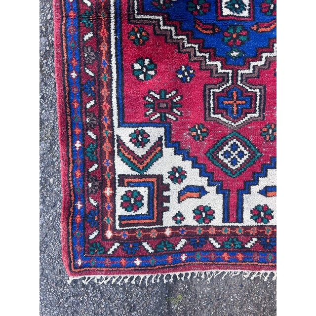 Vintage Handwoven Wool Rug, 1970s For Sale - Image 9 of 11