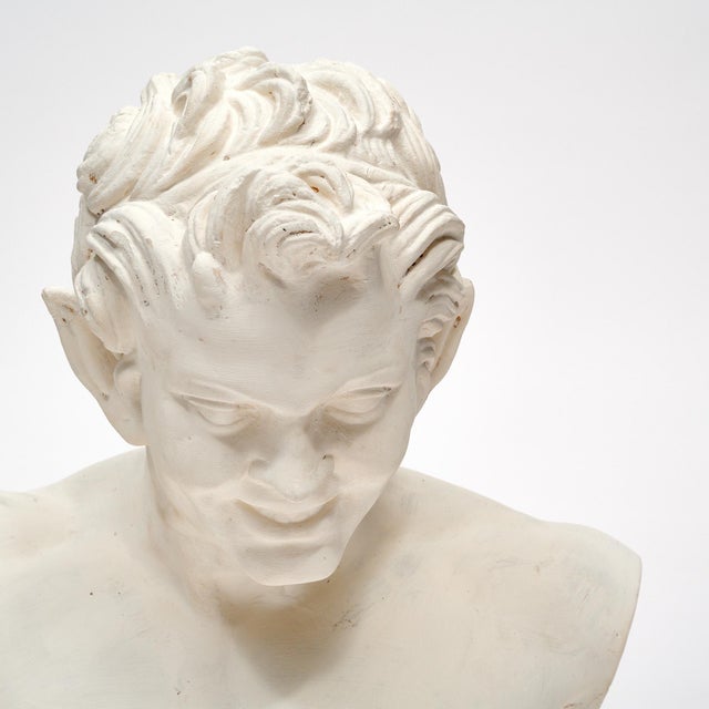 1930s French Vintage Faun Bust For Sale - Image 5 of 9