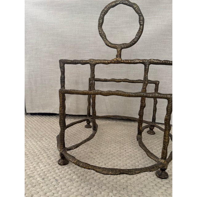 Giacometti-Style Hammered Iron Sithon Magazine Holder by Uttermost For Sale In Los Angeles - Image 6 of 9