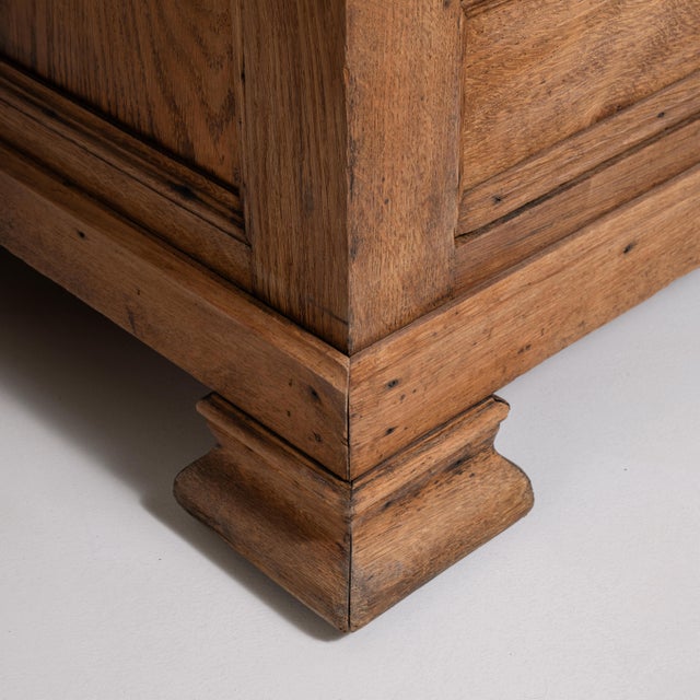 Pair of Oak Chests of Drawers with Brass Hardware, Antique, France, Early 20th Century For Sale - Image 11 of 16