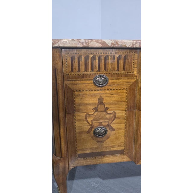 French Inlaid Commode Chest of Drawers, 1920 For Sale - Image 9 of 17