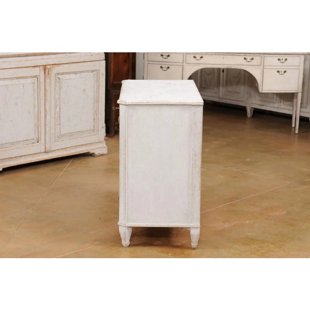 Gustavian (Swedish) Swedish Gustavian Style 19th Century Three-Drawer Chest with Marbleized Top For Sale - Image 3 of 12