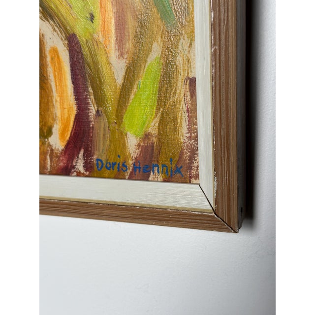 Doris Hennix, Landscape, 1948, Oil on Panel, Framed For Sale - Image 7 of 15