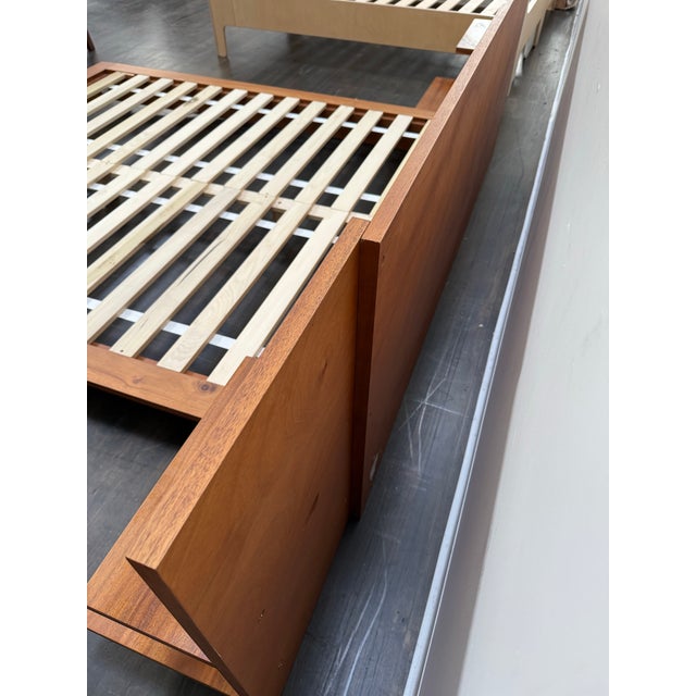 King Size Mark Daniel for Cb2 Andes Acacia Wood Platform Bed + Nightstands For Sale - Image 11 of 12