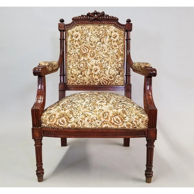 Circa 1910 French Louis XVI Style Armchairs - a Pair For Sale - Image 4 of 12