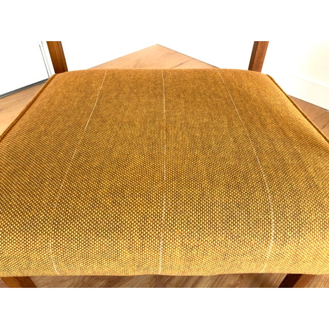 Vintage Mid-Century Modern Wood & Upholstered Arm Chair For Sale - Image 10 of 11