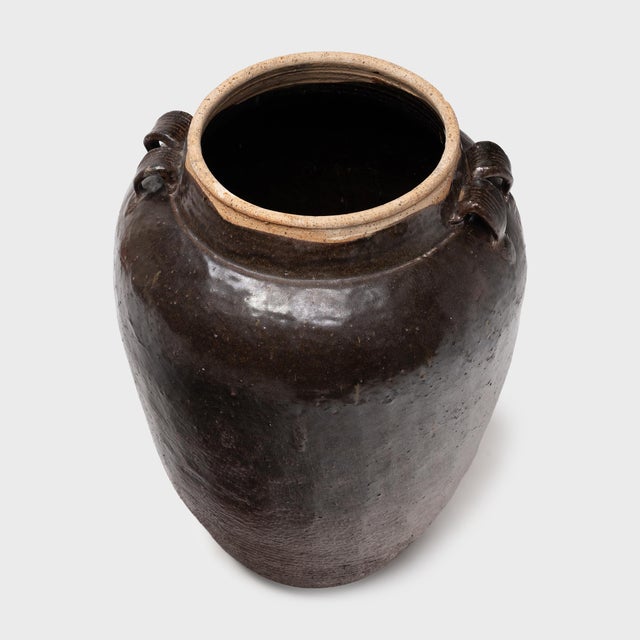 Rustic Chinese Dark Glazed Wine Jar, C. 1850 For Sale - Image 3 of 4