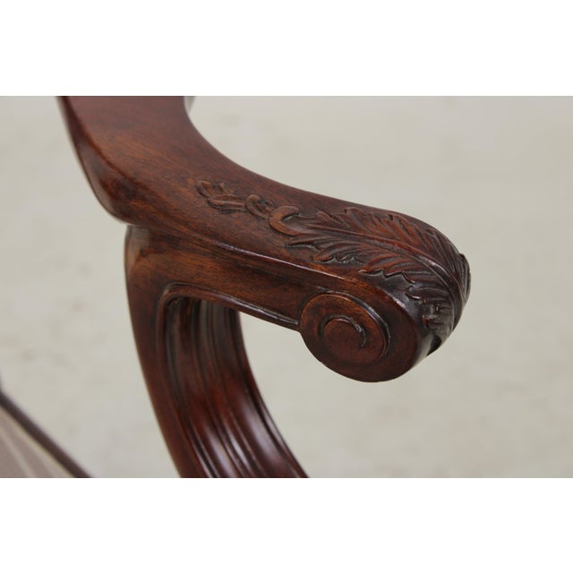 Brown Set of 6 Maitland Smith Chippendale Mahogany Dining Room Chairs For Sale - Image 8 of 18