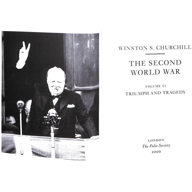 The Folio Society 2000 10" x 7 1/4" 6 volume set: Volume I: The Gathering Storm [646] pp. Volume II: Their Finest Hour...