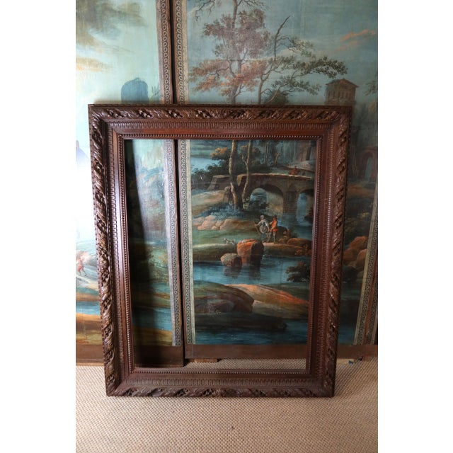 Brown Large Walnut Frame from Haentges For Sale - Image 8 of 8