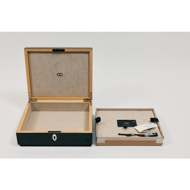 Glossy Wooden Christopher Guy Cigar Box For Sale In Los Angeles - Image 6 of 9